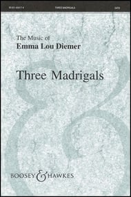 Three Madrigals SATB choral sheet music cover Thumbnail
